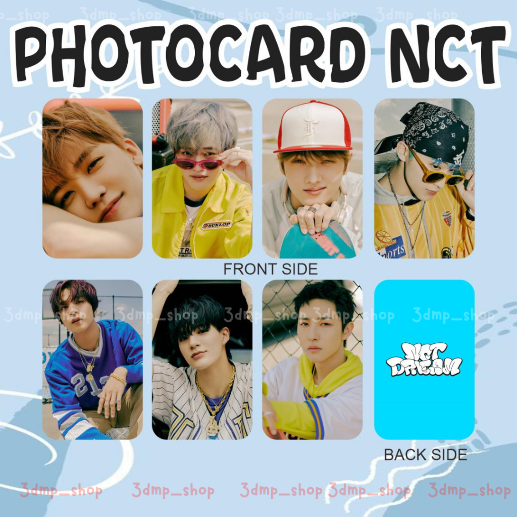 [7pc - 2sisi] Photocard nct dream hello future jaemin haechan jeno jisung mark renjun chenle bolak balik 2 dua sisi photo lomo card