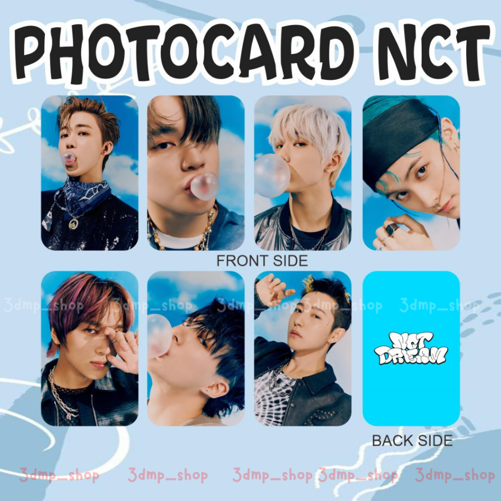 [7pc - 2sisi] Photocard nct dream hello future jaemin haechan jeno jisung mark renjun chenle bolak balik 2 dua sisi photo lomo card