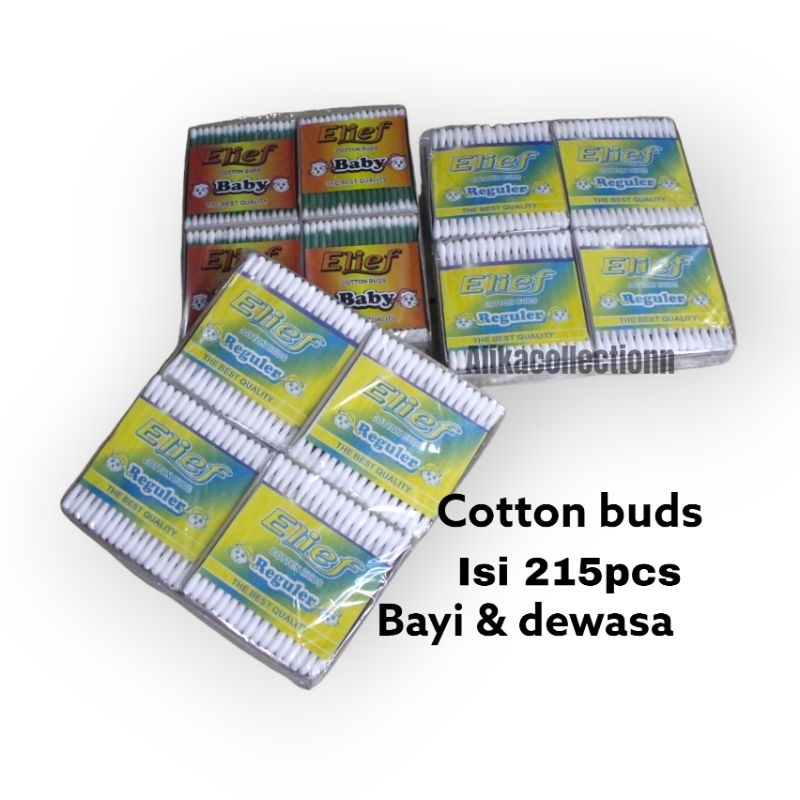 cotton buds baby dan dewasa isi 215 pcs