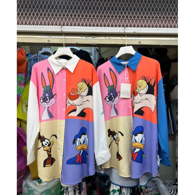 KEMEJA OVERSIZE BKK DONALD DUCK // KEMEJA IMPORT PREMIUM BKK // ATASAN IMPORT PREMIUM BKK // FASHION IMPORT PREMIUM BKK