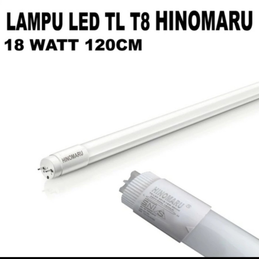 LAMPU TL T8 LED 18 WATT PUTIH - PANJANG 120CM HINOMARU