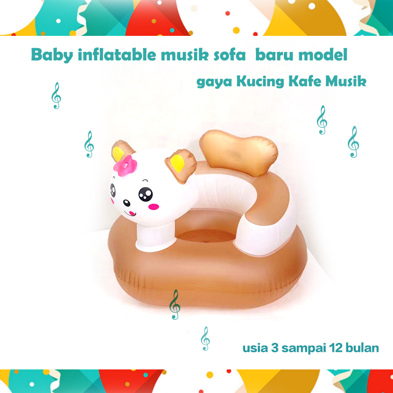 【JKT READY100%】Kursi bayi / Sofa bayi  bunyi untuk berlatih duduk dan bermain model kucing musik