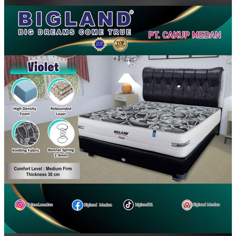 Springbed BIGLAND Violet 180x200cm