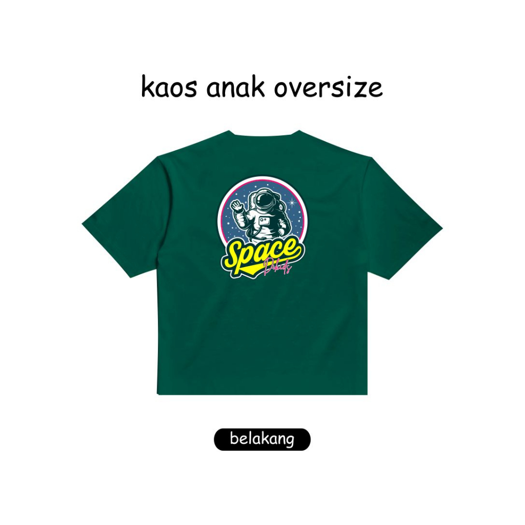 Dikids OVERSIZED - Baju Anak Umur 2-12 tahun Unisex - Space - Kaos Anak Laki laki Perempuan Termurah