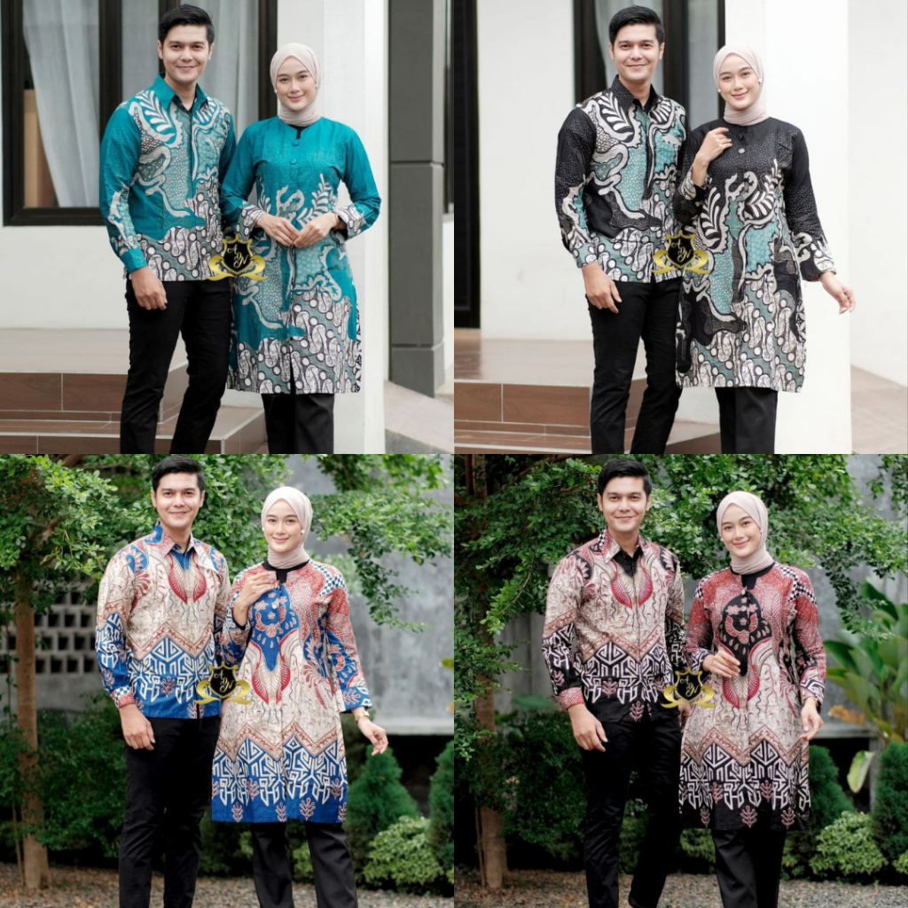 Batik Couple (MC Batik) - Atasan Batik Couple Tunik Busui Friendly/Full Kancing Depan Kemeja Lengan Panjang M L XL XXL