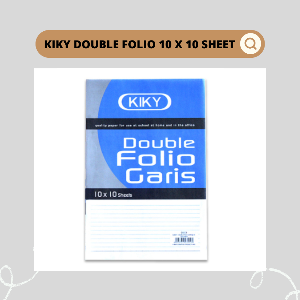 

KIKY DOUBLE FOLIO 10 X 10 SHEETS