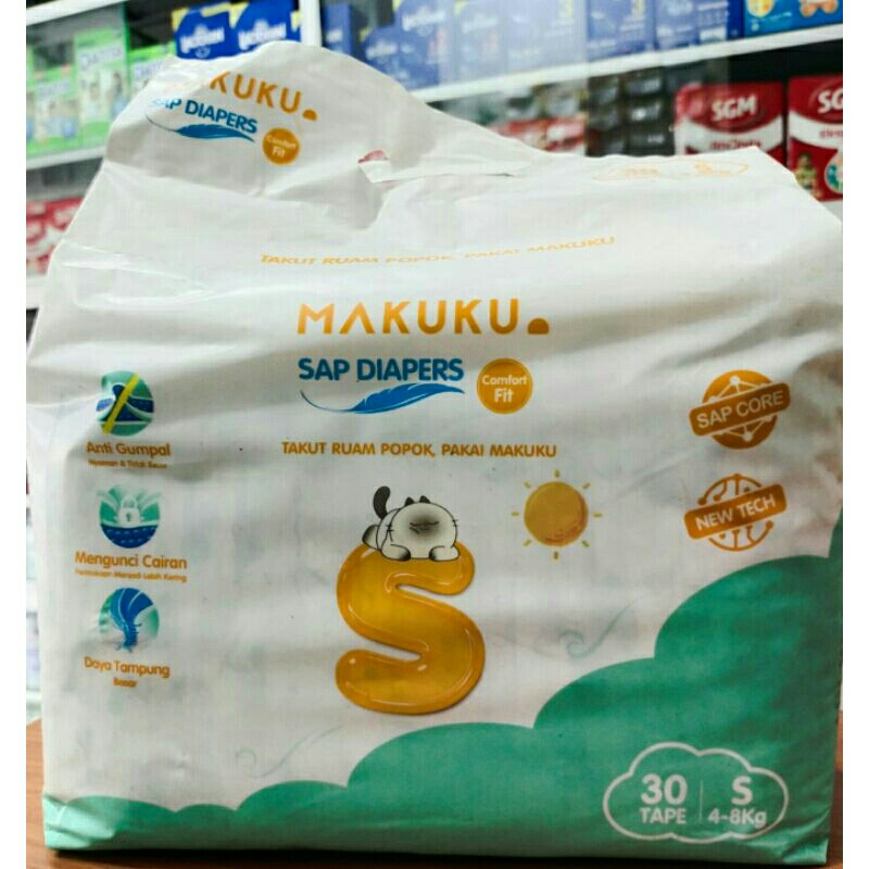 Makuku Diapers S30 Perekat