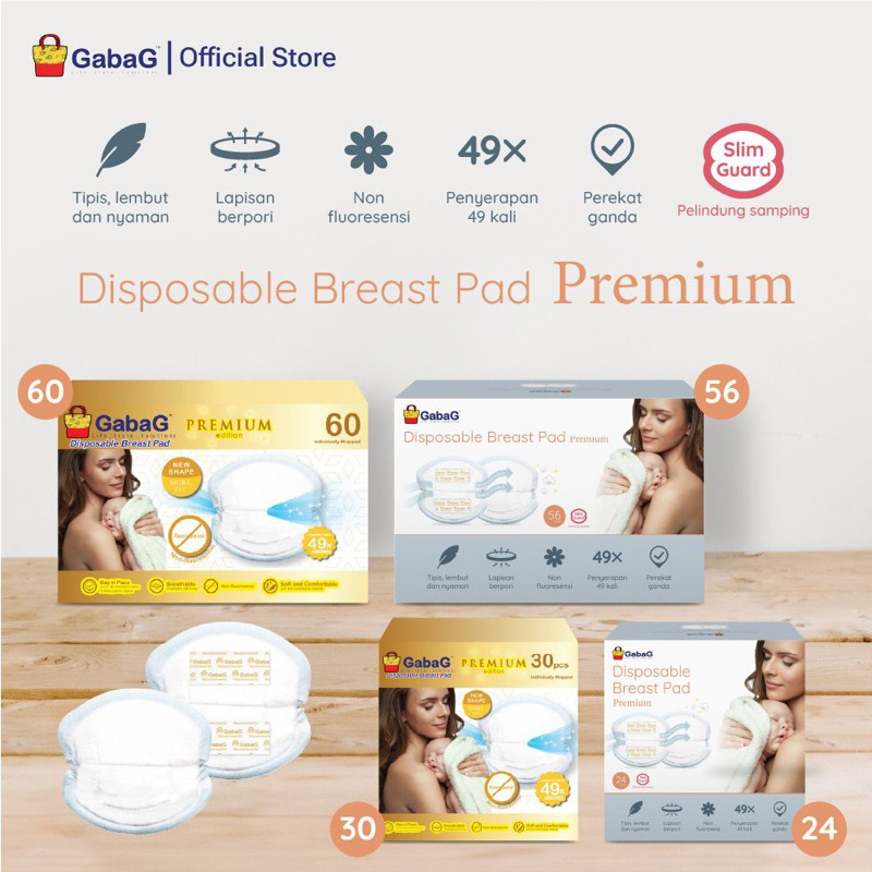 GABAG - Breastpad Classic - Breastpad Premium - Penyerap Asi