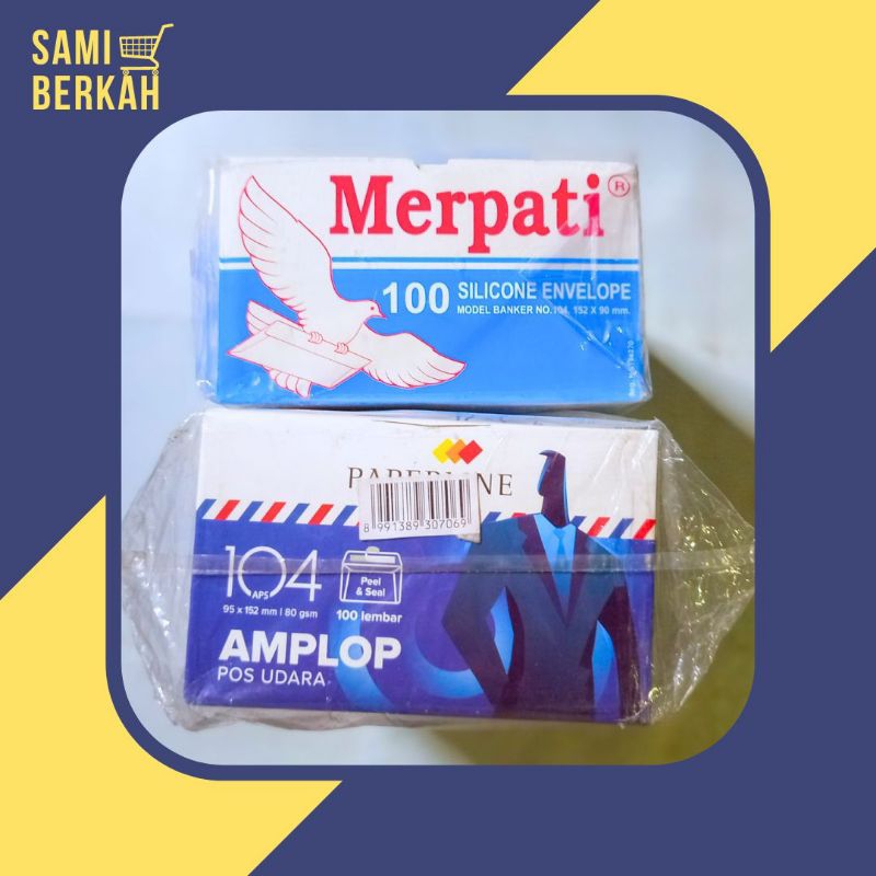 

Amplop Paperline Pos Udara Peel Seal 95 x 152 mm isi 100 Lembar