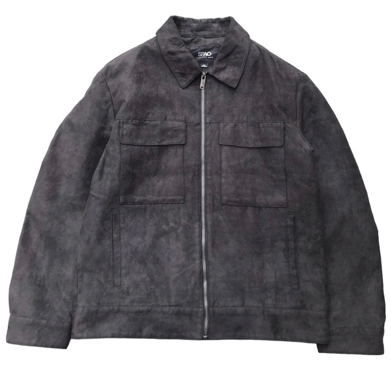 SPAO Work Jacket Suede - Black