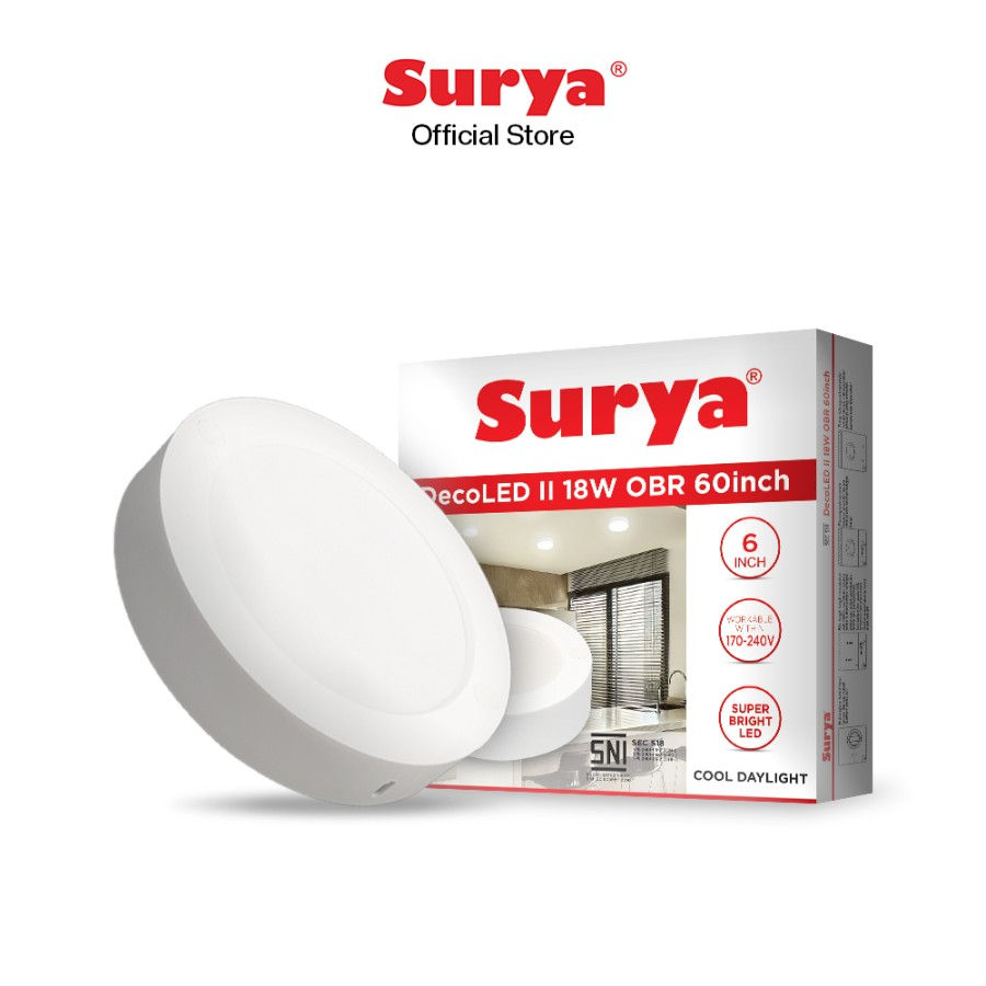 Lampu Downlight SURYA DecoLED II OBR OutBow Panel Led OBR 18 Watt