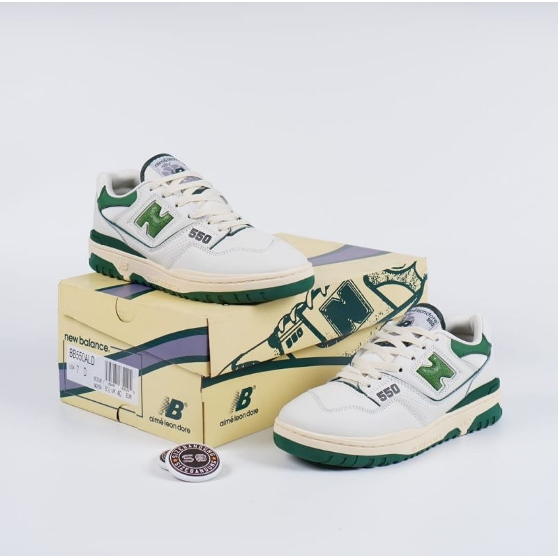 Sepatu New Balance 550 AM White Green