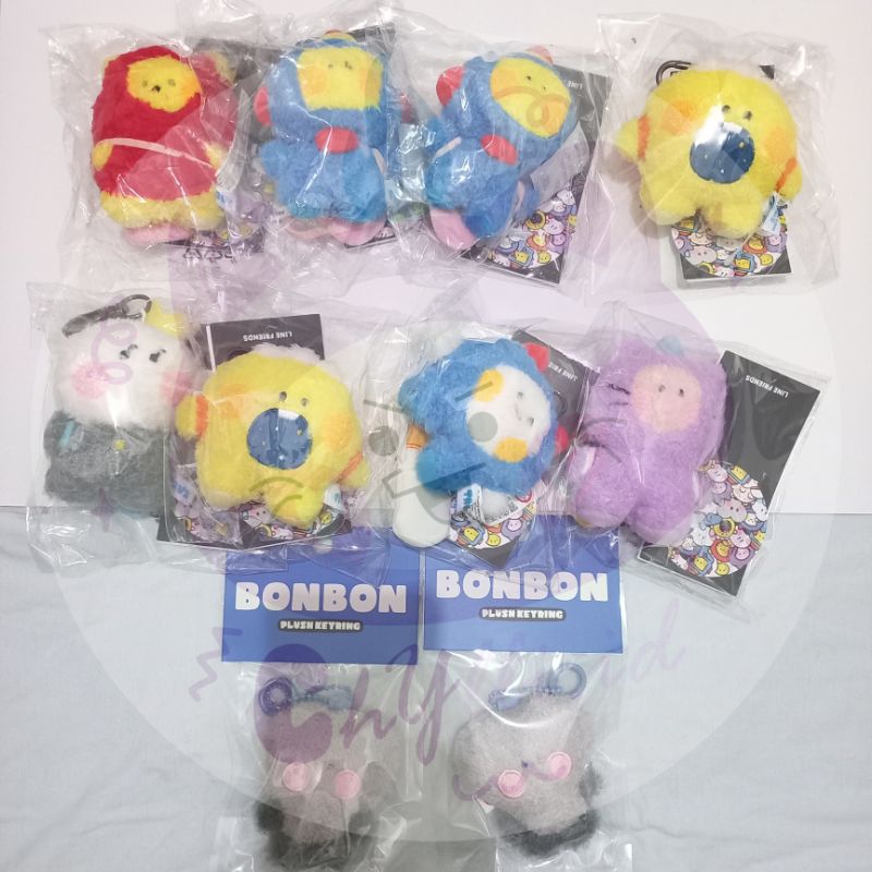 READY STOCK PLUSH KEYRING BONBON BC MININI YOCHI HIKUN PODONG LAWOO WOOPY CHILLI RURU  SEALED