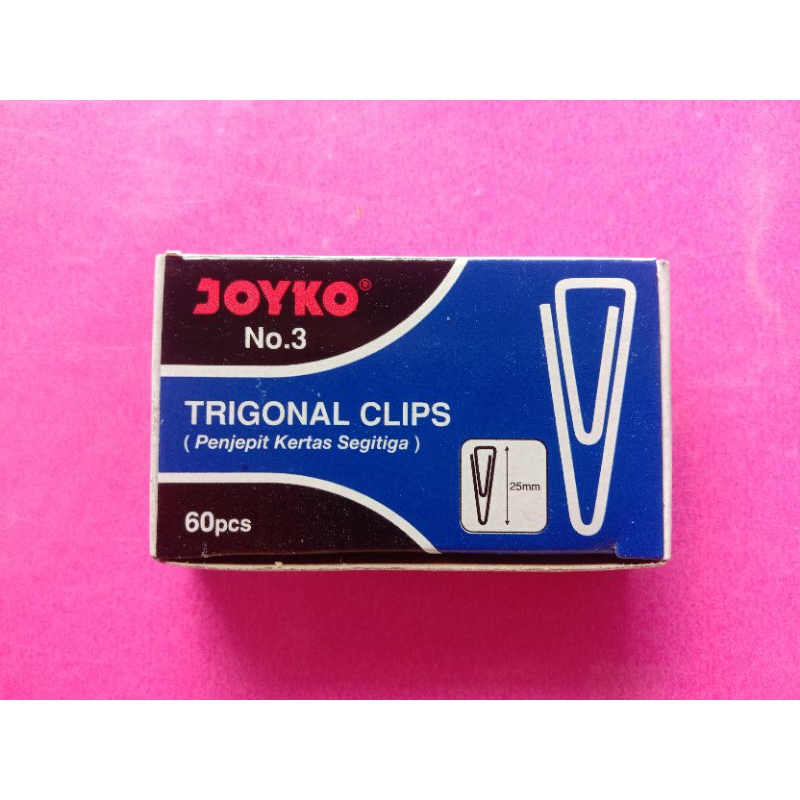 

Joyko Trigonal Clips No. 3 Murah (1 Box isi 60 pcs)