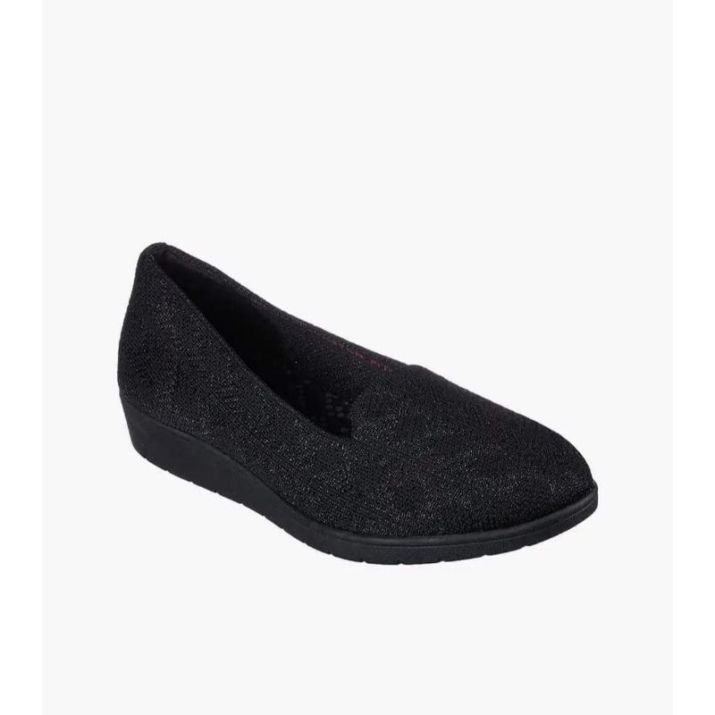 SALEEE 100% Original Skechers Cleo Flex Wedge Black Women's Leisure Shoes Kode Produk: SKE158569BBK