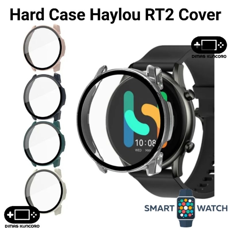 Hard Case Haylou RT2 cover bumper screen guard protector tempered glass ls10 rt 2 ls 10