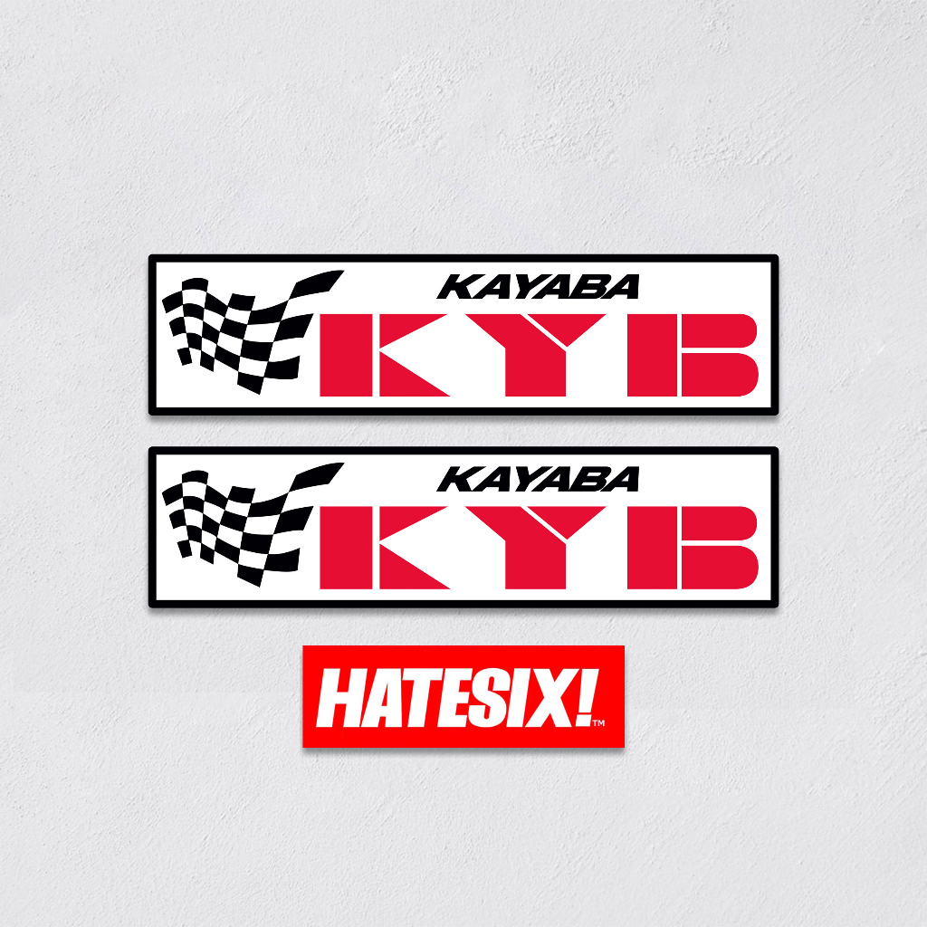 Sticker Decal Vintage Ednuro KYB Kayaba Suspension Hatesix