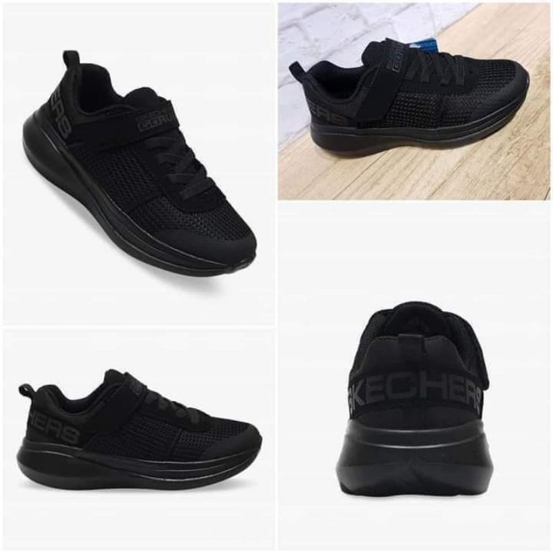 SALEEE 100% ORIGINAL SKECHERS GO RUN FAST DENZO FULL BLACK UNISEX  RUNNING SHOES Kode produk: SKE978