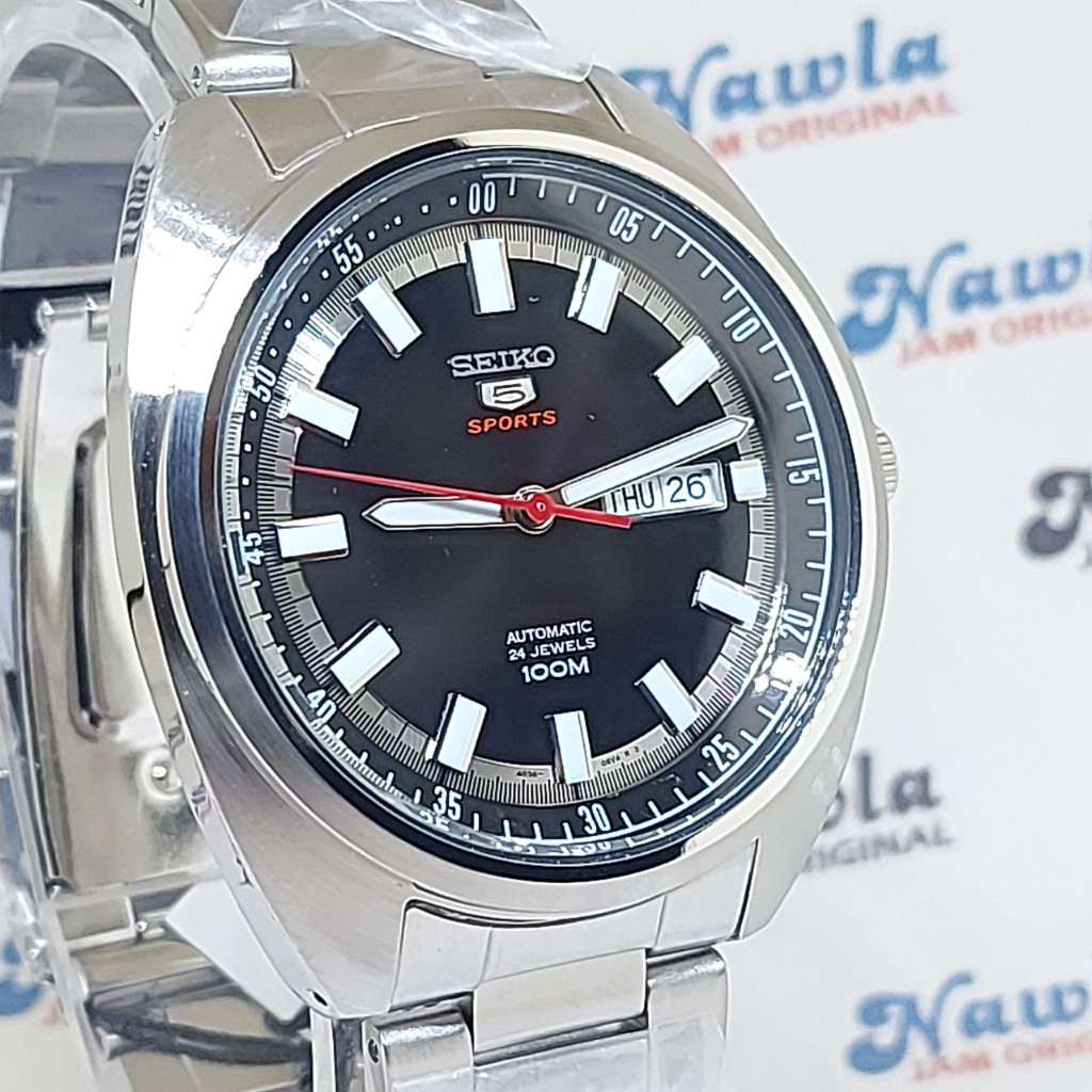 Seiko 5 Sports SRPB19K1 Retro Turtle Black - Jam Tangan Pria SRPB19