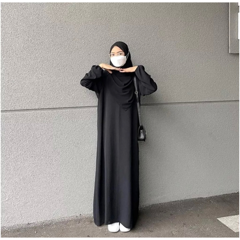 abaya hitam polos/ abaya arabian polos/ abaya busui friendly