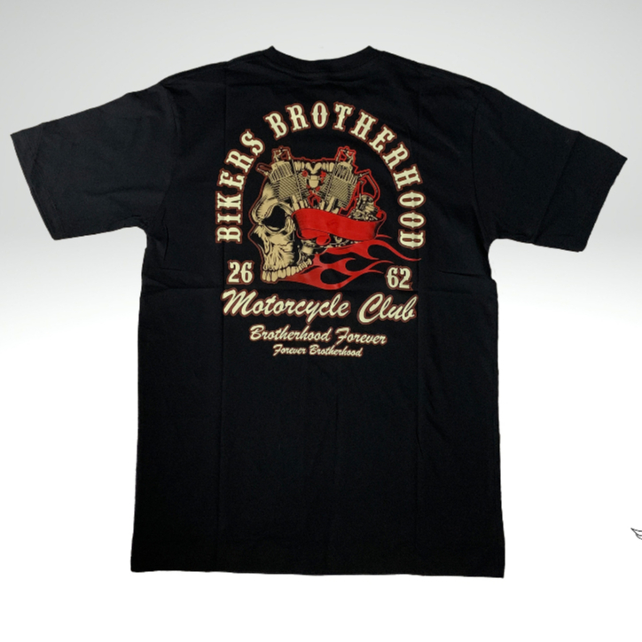 Deuleu - T shirt Original bikers brotherhood - kaos motor - T-shirt motor - BBMC - mesin skull