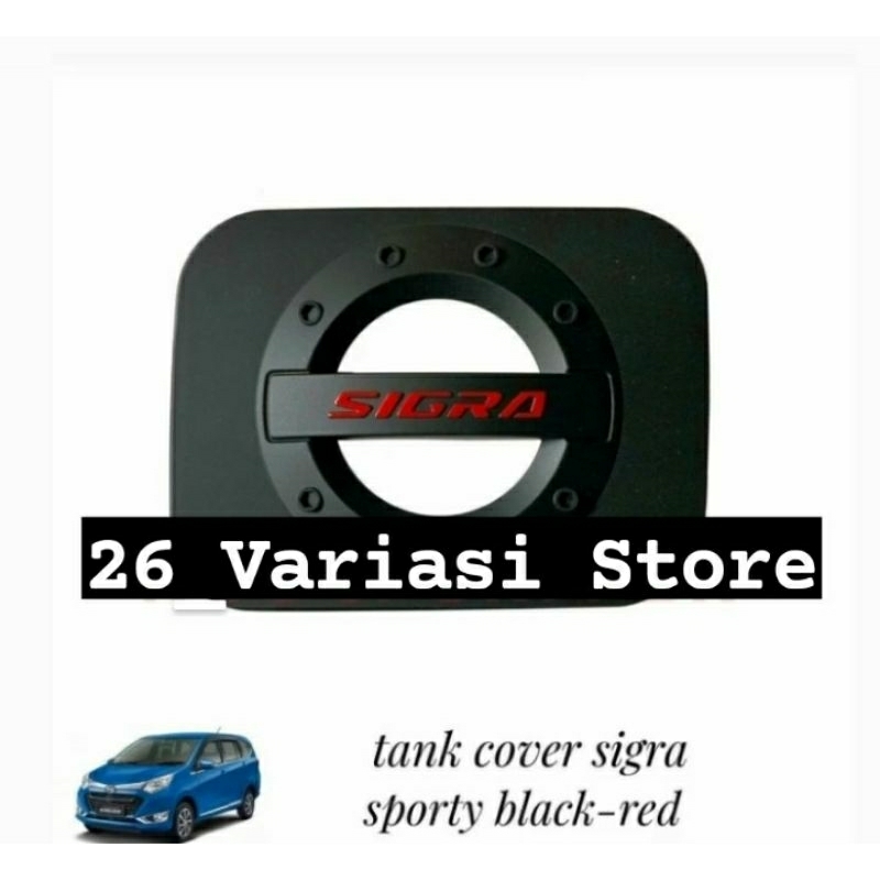 SIGRA Tank Cover Tutup Tangki Bensin Variasi Mobil Daihatsu Sigra 2016-2022 SPORTY RED