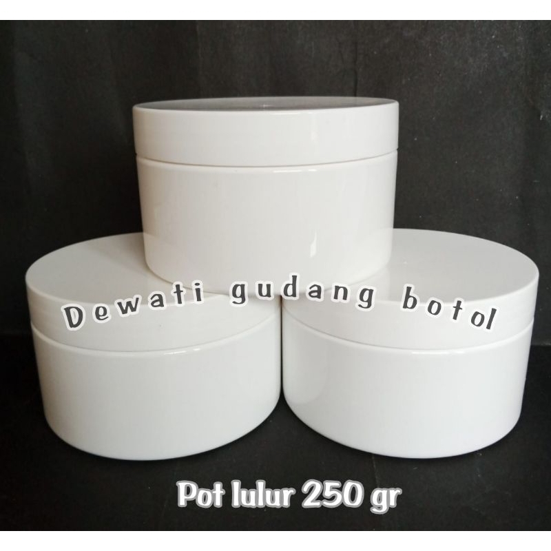 Pot lulur 250gram bulat bahan pet