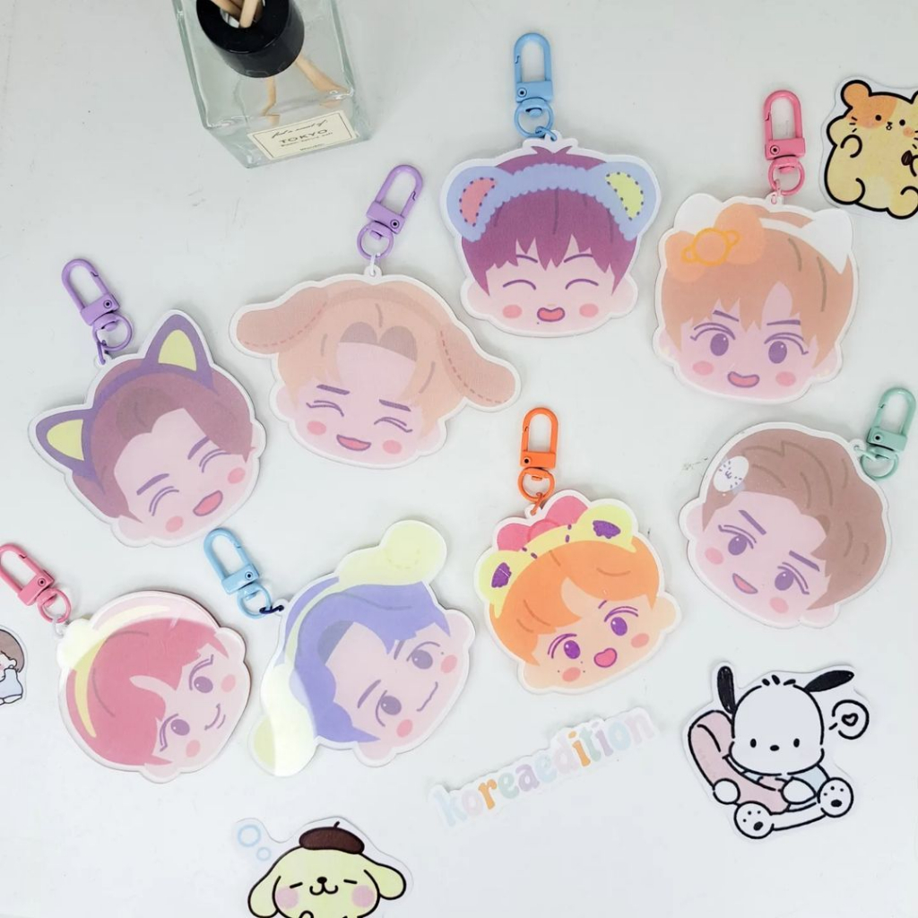 Gantungan Kunci Akrilik NCT X Sanrio Chibby Keychain Keyring Jaehyun Jeno