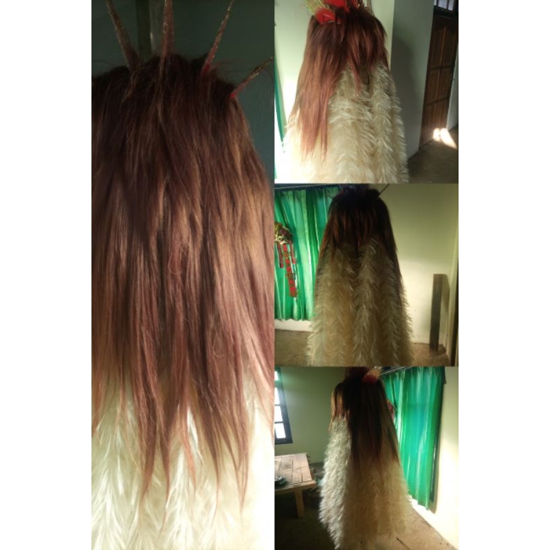 PRE-ORDER 1 SET RAMBUT RANGDA  SINTETIS JENGGER 5