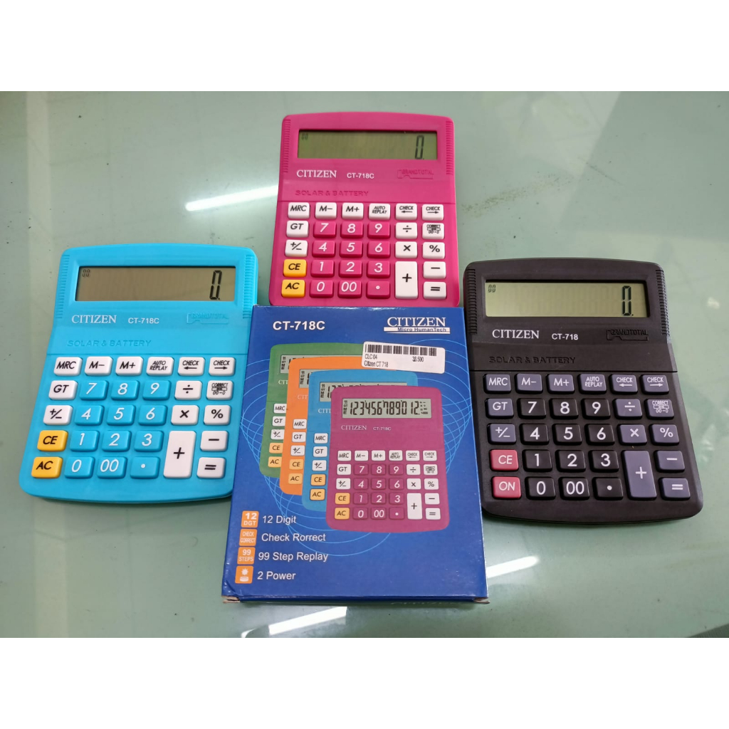 KALKULATOR CITIZEN CT-718C/KALKULATOR DAGANG/KALKULATOR SEKOLAH/KALKULATOR LENGKAP/KALKULATOR MURAH