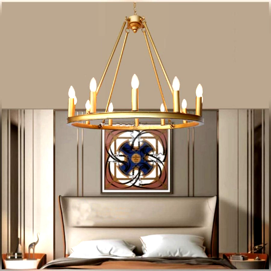 Lampu hias gantung CLASSIC AMERICAN big size 80 CM chandelier lighting living dining table master be