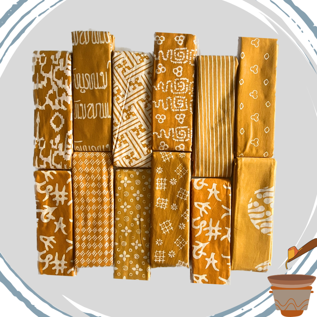 KAIN BATIK CAP / SARUNG BATIK CAP - EDISI WARNA KUNING { BATIK TASIK - BATIK GARUTAN }