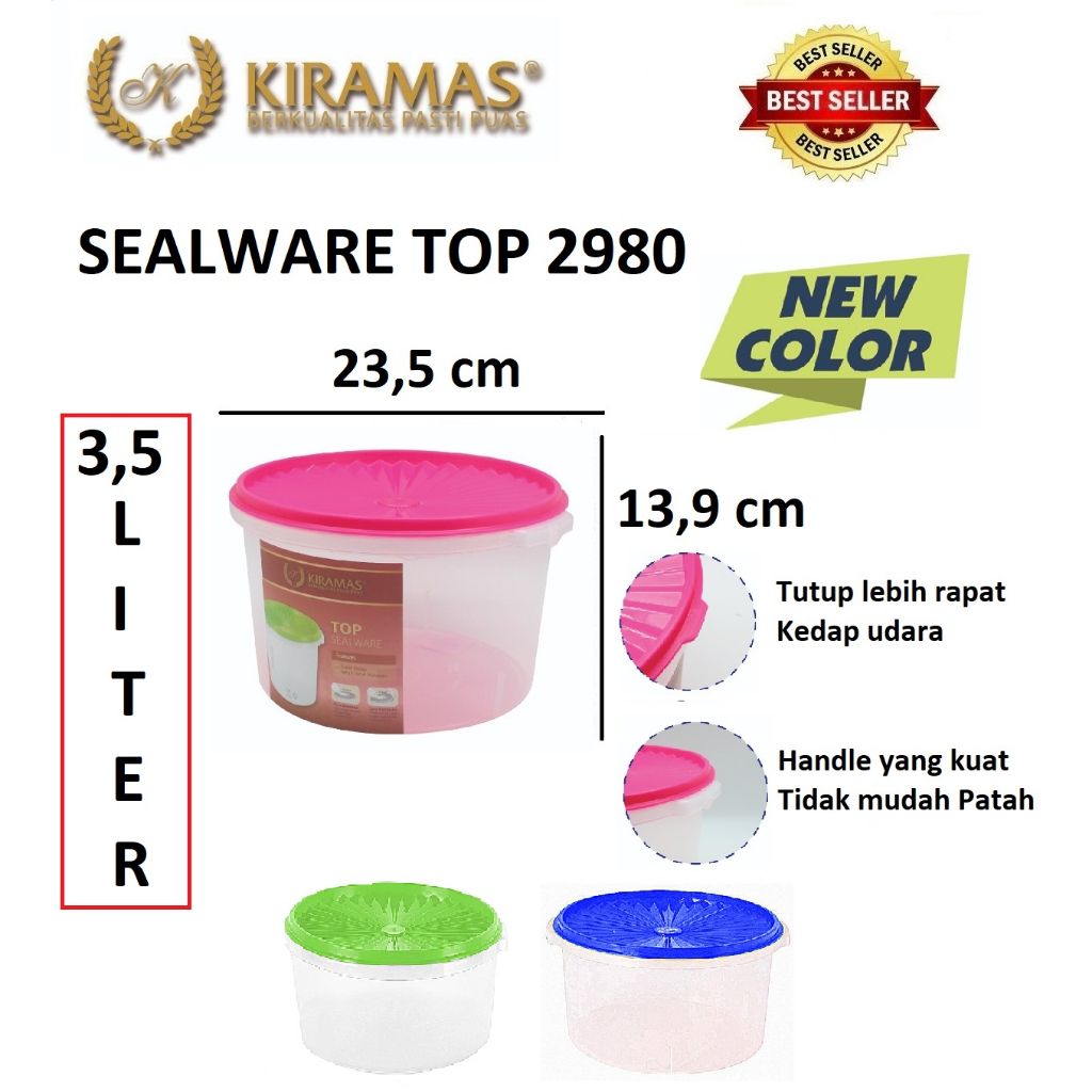 Kiramas Sealware/ Toples / Tempat Kerupuk / Emping / Peyek 3,5 Liter - 2980