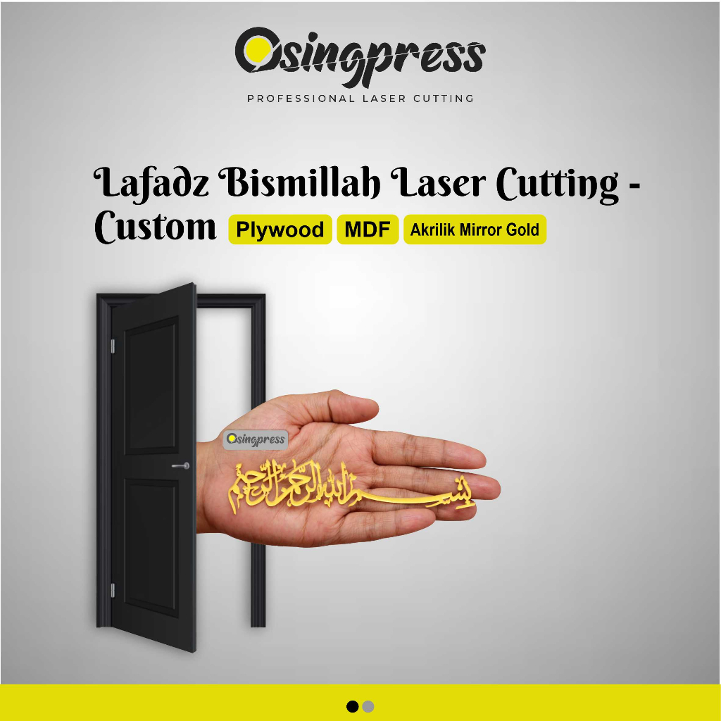 Lafadz Bismillah Laser Cutting - Custom