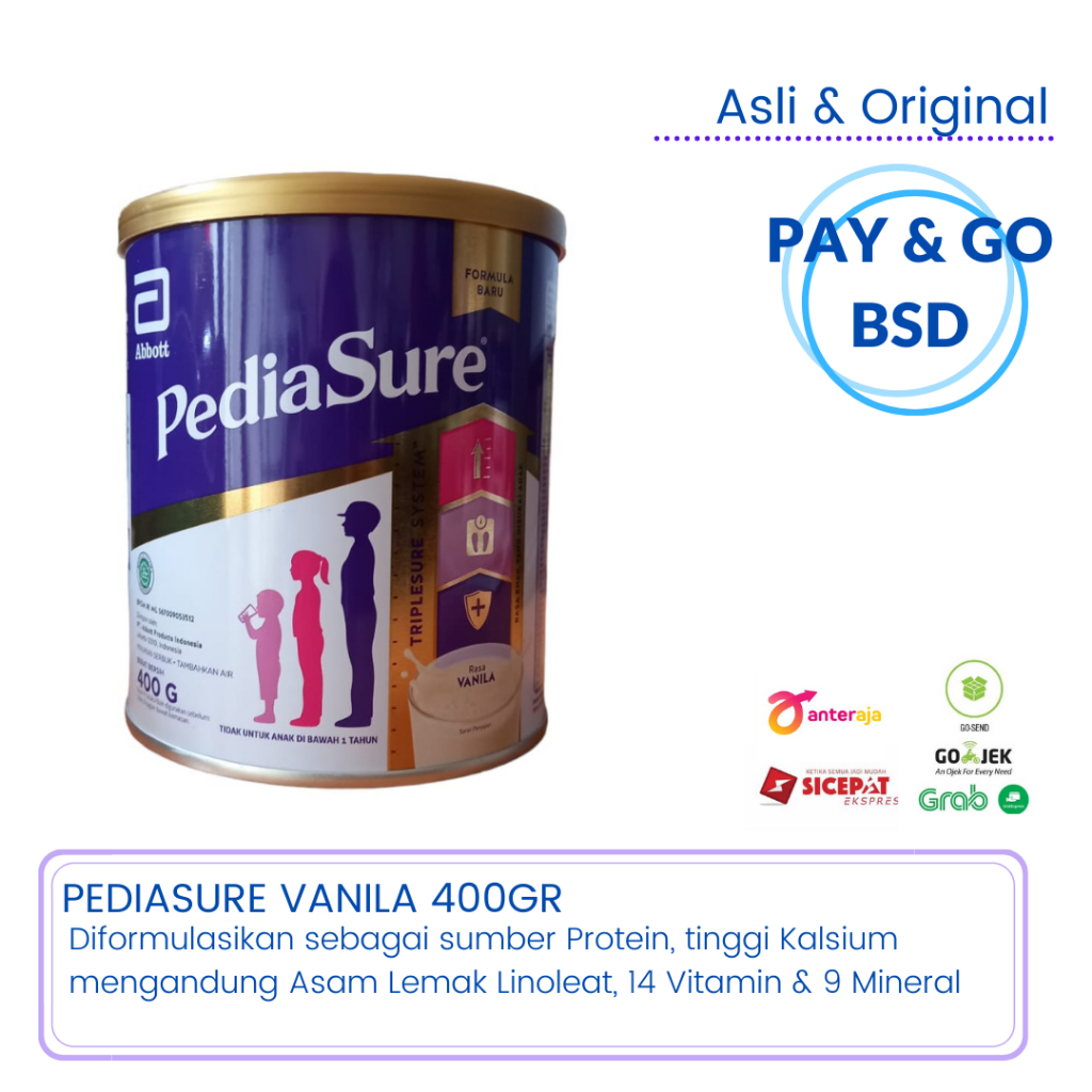 

PEDIASURE RASA VANILA 400GR USIA 1-10 TAHUN SUSU PERTUMBUHAN ANAK