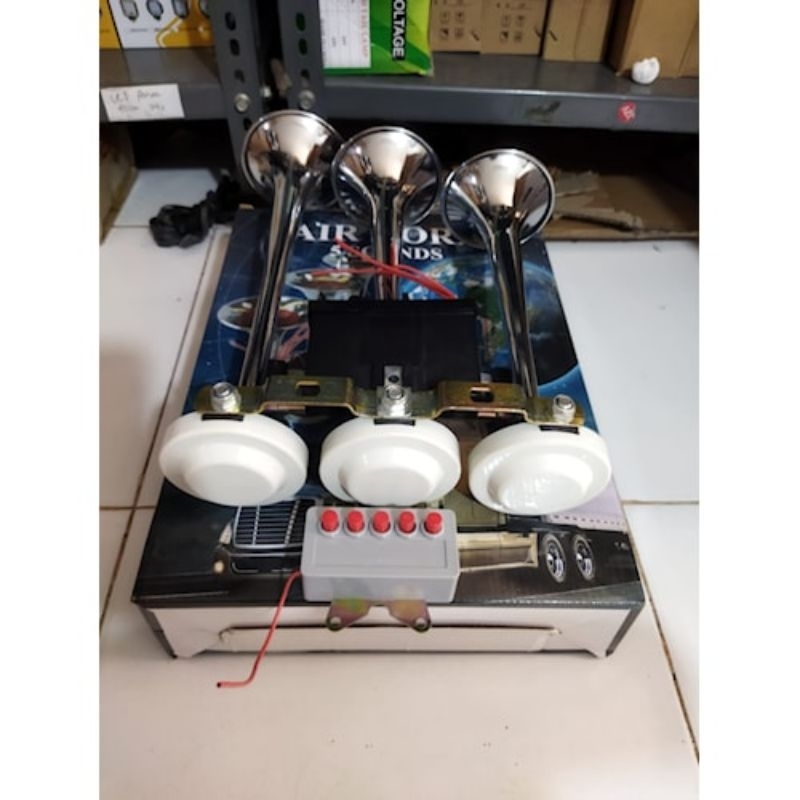 Klakson Telolet 3 Corong 6 Nada Landun Marcopolo Mobil Truk Truck Hino Canter Fuso Bus Bis  24 Volt