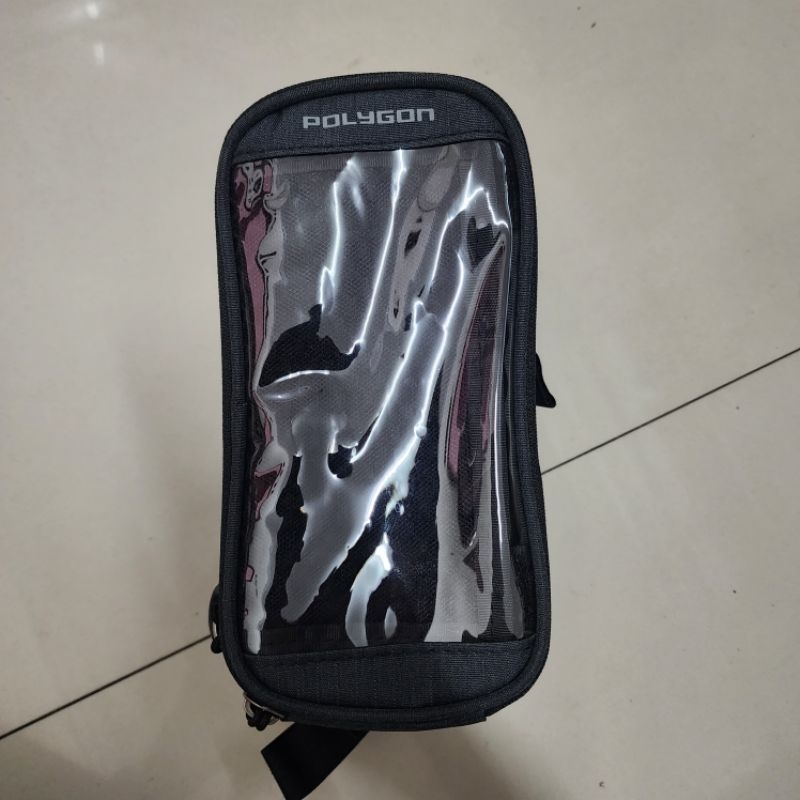 Top Tube Bag Phone Display POLYGON Tas Frame Sepeda Layar HP