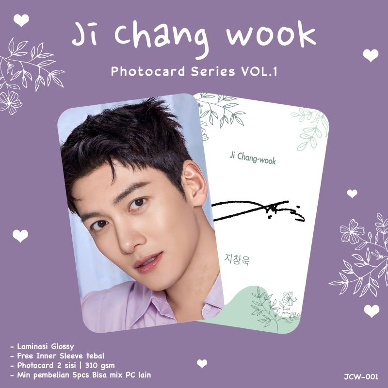 PHOTOCARD JI CHANG WOOK 2 SISI LAMINASI - VOL.1