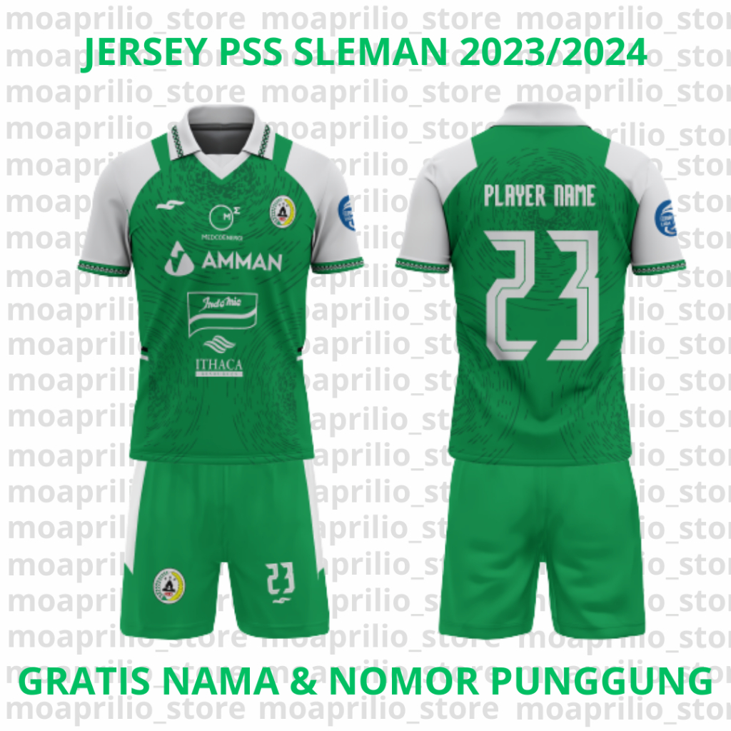 Jersey Setelan PSS SLEMAN 2023/2024 Gratis Nama & Nomor Punggung