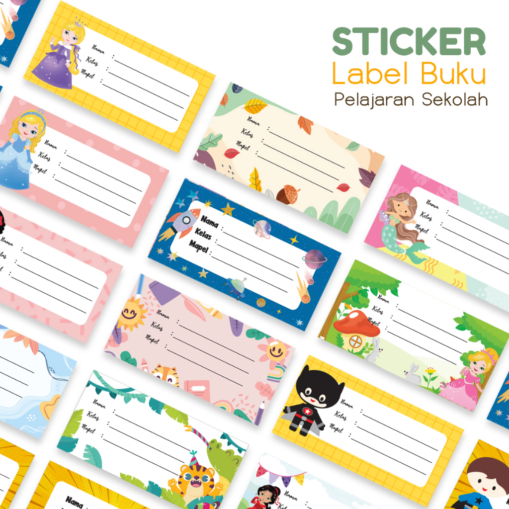 

Label buku pelajaran sekolah anak stiker mapel tanpa minimal order