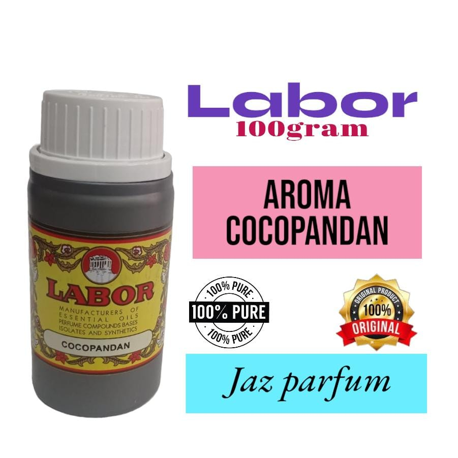 (100 GRAM)COCOPANDAN 100 GRAM BY LABOR. BIBIT PARFUM AROMA CHOCOPANDAN PARFUM MURNI SEGEL