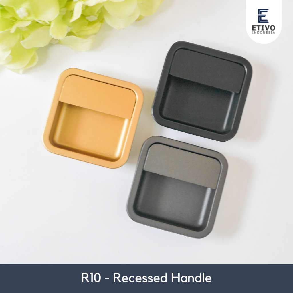 Buy_Mint R10 Recessed Handle Pair Black Tarikan Laci Tanam Gagang Lemari