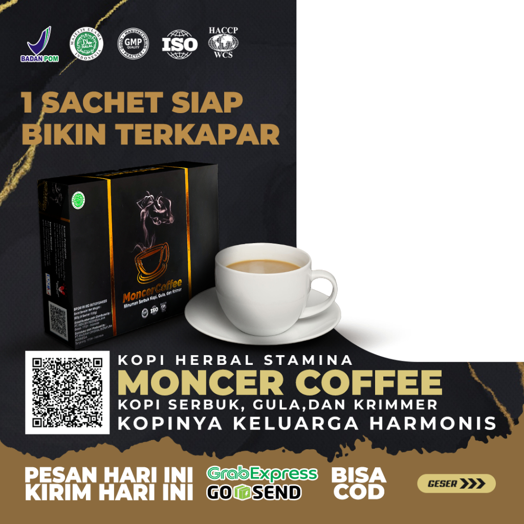Moncer coffee Kopi Sta-Mina Kesehatan Seksual Tanpa Efek Samping Kuat Perkasa