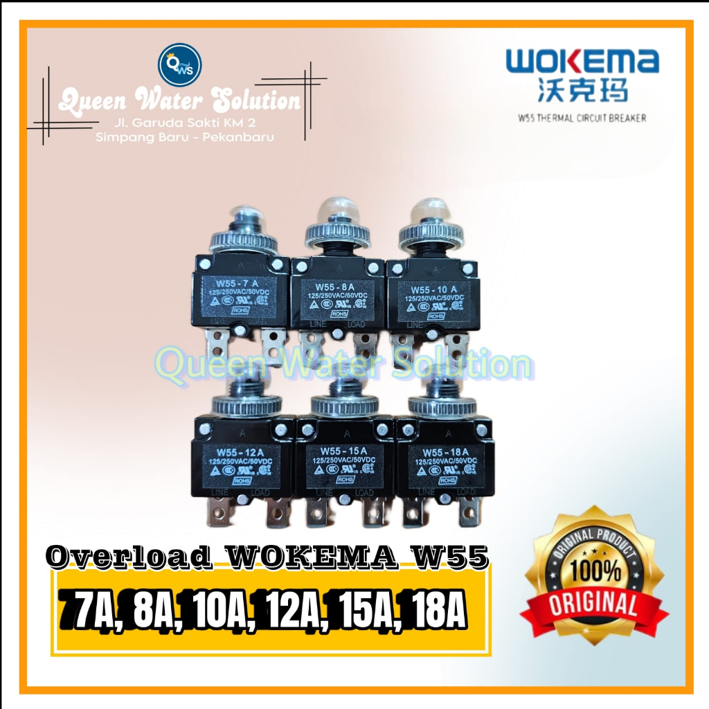 Thermal Overload 4A Pompa Circuit Breaker Wokema