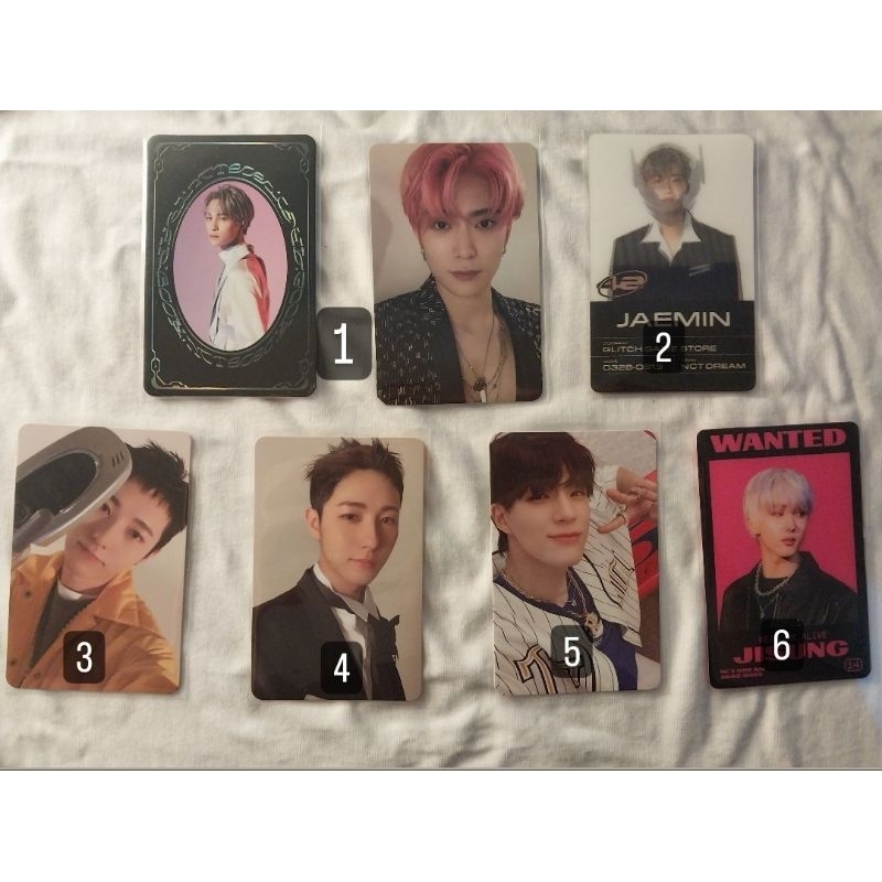 PC PHOTOCARD NCT 127 NCT DREAM WAYV OFFICIAL JENO, JISUNG, RENJUN, JAEMIN, JAEHYUN, YANGYANG  glitch