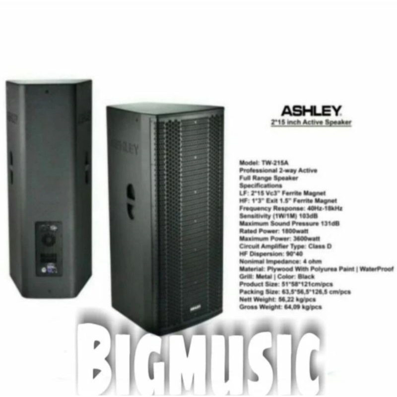 Speaker Aktif Ashley TW 215 A Original 2 x 15 inch TW215A