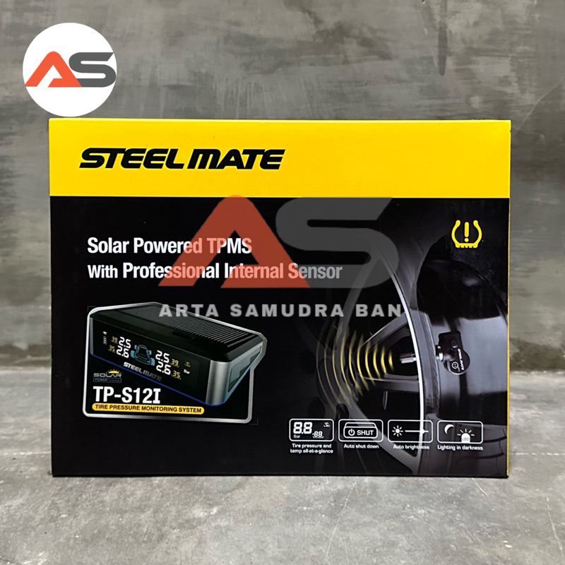 Tire Pressure Monitoring System TPMS Steelmate Internal Sensor TP-S12I Pengukur Tekanan Ban