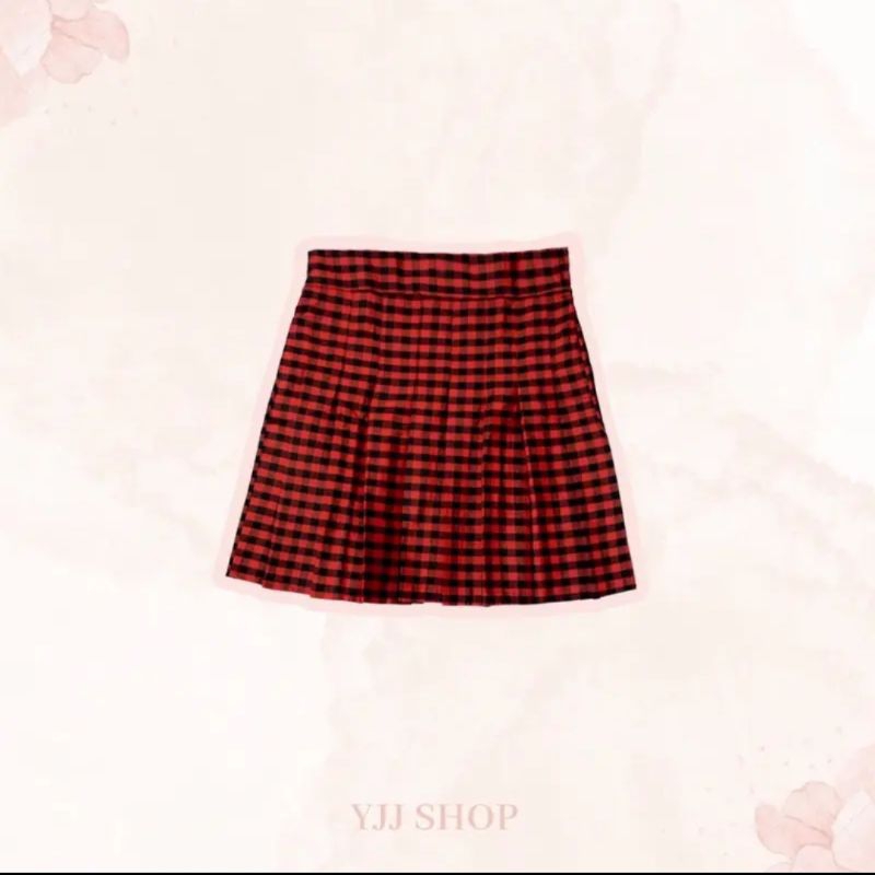 COD Rempel Skirt Rok Polos Kotak Casual & Trendy Rok Mini Korea Mini Skirt