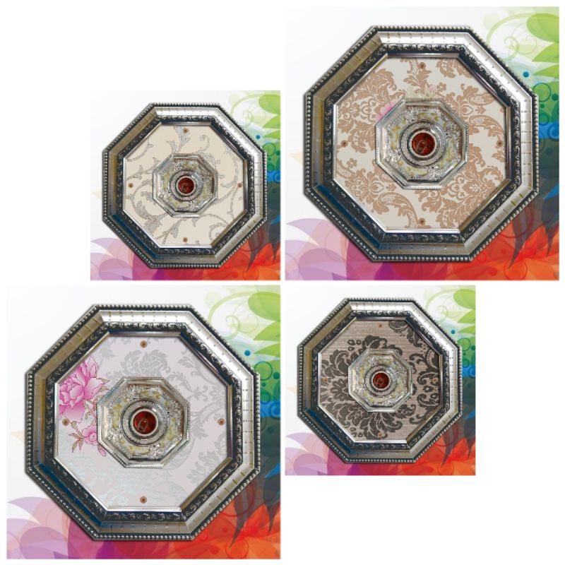 ORNAMEN PLAFON PVC PENTAGON 30 X 30 CM