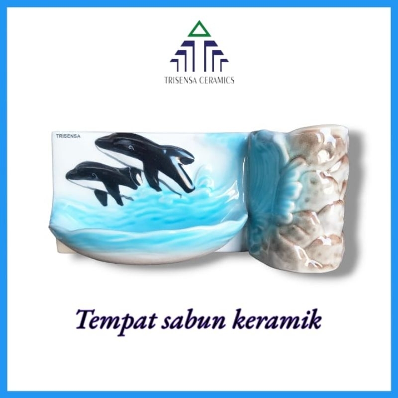 tempat sabun keramik/ tempat sabun tempel tanam dinding kamar mandi/ tempat sabun karakter lucu